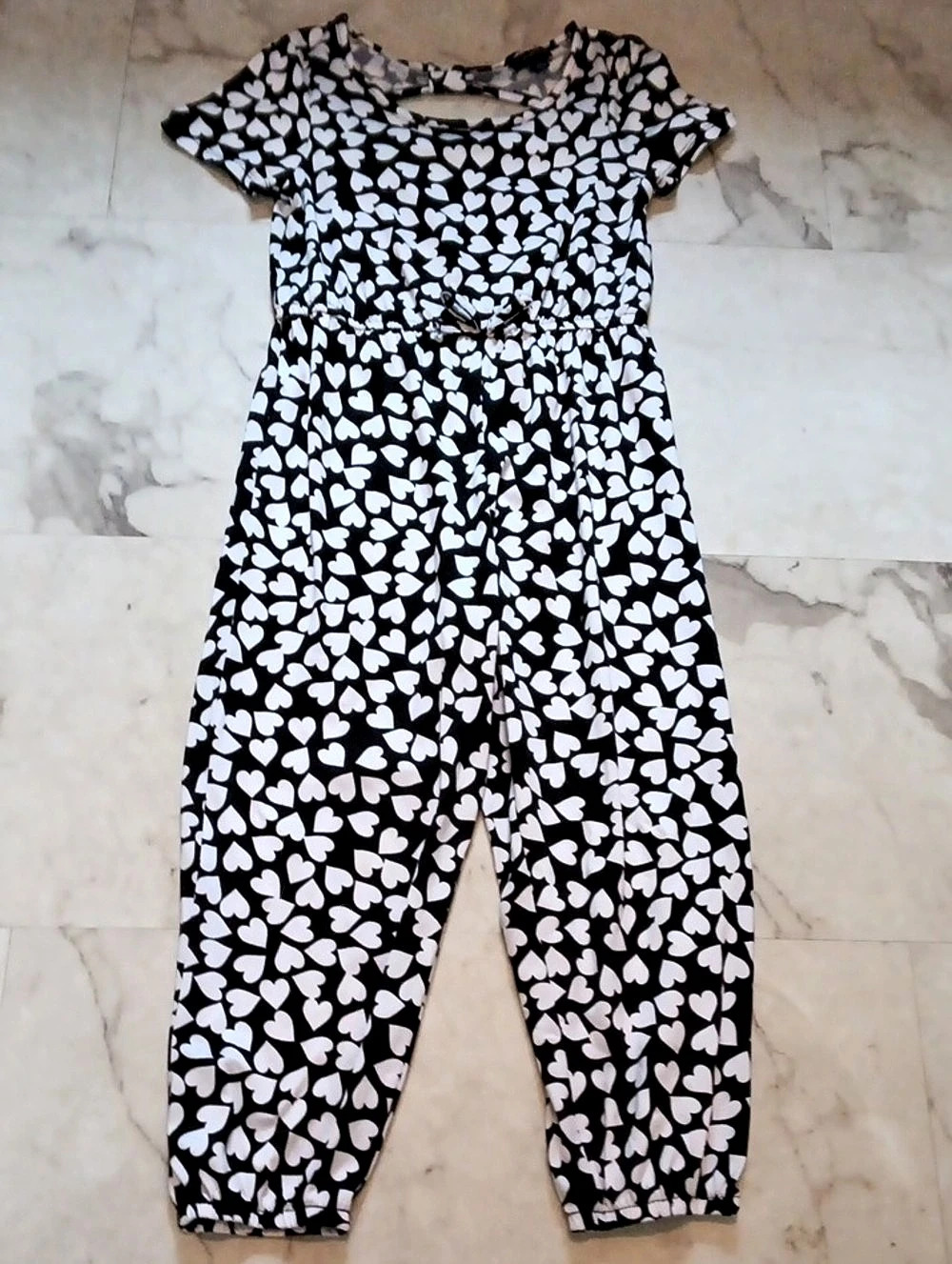 piccapino Heart Print Jumpsuit Size 10 Like New